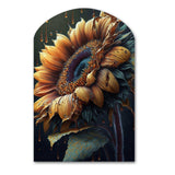 Realistic Sunflower - Asymmetric Metal Wall Art