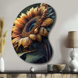 Realistic Sunflower - Asymmetric Metal Wall Art