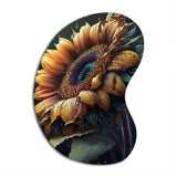 Realistic Sunflower - Asymmetric Metal Wall Art