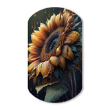 Realistic Sunflower - Asymmetric Metal Wall Art