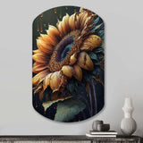 Realistic Sunflower - Asymmetric Metal Wall Art