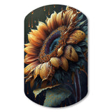 Realistic Sunflower - Asymmetric Metal Wall Art