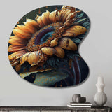 Realistic Sunflower - Asymmetric Metal Wall Art