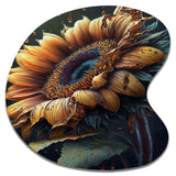 Realistic Sunflower - Asymmetric Metal Wall Art