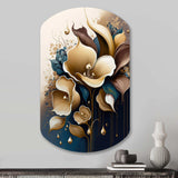 Deep Blue Calla Lily Bouquet VI - Asymmetric Metal Wall Art