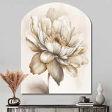 Indigold Beige Flower I - Asymmetric Metal Wall Art