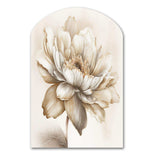 Indigold Beige Flower I - Asymmetric Metal Wall Art