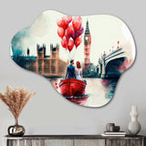 Romantic Couple On The Water II - Asymmetric Metal Wall Art