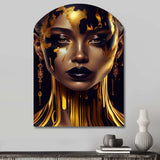 Sensual Liquid Gold Woman V - Asymmetric Metal Wall Art