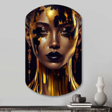 Sensual Liquid Gold Woman V - Asymmetric Metal Wall Art