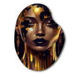 Sensual Liquid Gold Woman V - Asymmetric Metal Wall Art