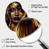 Sensual Liquid Gold Woman V - Asymmetric Metal Wall Art