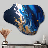 Ice Paint Splash I - Asymmetric Metal Wall Art