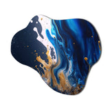 Ice Paint Splash I - Asymmetric Metal Wall Art