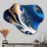 Ice Paint Splash III - Asymmetric Metal Wall Art