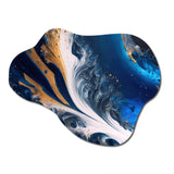 Ice Paint Splash III - Asymmetric Metal Wall Art