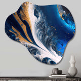 Ice Paint Splash III - Asymmetric Metal Wall Art