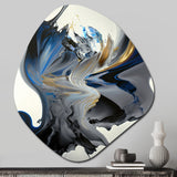 Bright Blue Smooth Abstract I - Asymmetric Metal Wall Art