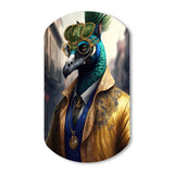 Peacock Gangster In NYC III - Asymmetric Metal Wall Art