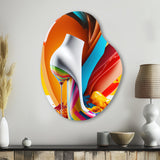 Multicolor Glass High Heel Shoe II - Asymmetric Metal Wall Art