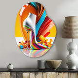 Multicolor Glass High Heel Shoe II - Asymmetric Metal Wall Art