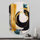 Modern Green Art Deco III - Asymmetric Metal Wall Art