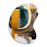 Modern Green Art Deco IV - Asymmetric Metal Wall Art