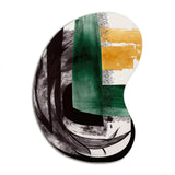 Modern Green Art Deco VI - Asymmetric Metal Wall Art