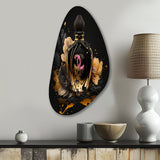 Chic Black And Gold Perfume Bottle II - Asymmetric Metal Wall Art