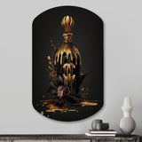 Chic Black And Gold Perfume Bottle VIII - Asymmetric Metal Wall Art