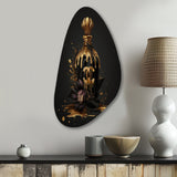 Chic Black And Gold Perfume Bottle VIII - Asymmetric Metal Wall Art