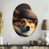 Mafia Corgi - Asymmetric Metal Wall Art