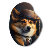 Mafia Corgi - Asymmetric Metal Wall Art