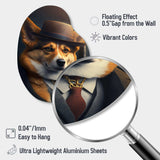 Mafia Corgi - Asymmetric Metal Wall Art