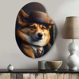 Mafia Corgi - Asymmetric Metal Wall Art