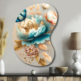 Multi-Color Blooming Flowers I - Asymmetric Metal Wall Art