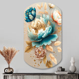 Multi-Color Blooming Flowers I - Asymmetric Metal Wall Art