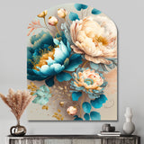 Multi-Color Blooming Flowers II - Asymmetric Metal Wall Art