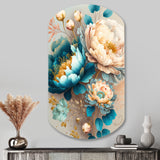 Multi-Color Blooming Flowers II - Asymmetric Metal Wall Art