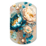 Multi-Color Blooming Flowers II - Asymmetric Metal Wall Art