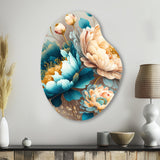 Multi-Color Blooming Flowers II - Asymmetric Metal Wall Art