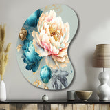 Multi-Color Blooming Flowers IV - Asymmetric Metal Wall Art