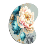 Multi-Color Blooming Flowers IV - Asymmetric Metal Wall Art