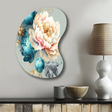 Multi-Color Blooming Flowers IV - Asymmetric Metal Wall Art