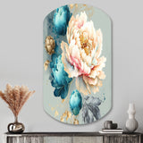 Multi-Color Blooming Flowers IV - Asymmetric Metal Wall Art