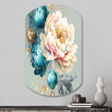 Multi-Color Blooming Flowers IV - Asymmetric Metal Wall Art