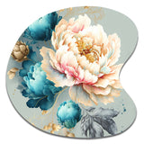 Multi-Color Blooming Flowers IV - Asymmetric Metal Wall Art