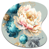 Multi-Color Blooming Flowers IV - Asymmetric Metal Wall Art