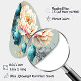 Multi-Color Blooming Flowers IV - Asymmetric Metal Wall Art