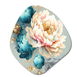 Multi-Color Blooming Flowers IV - Asymmetric Metal Wall Art